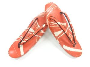 未使用品　抽象模様草履（23センチ）